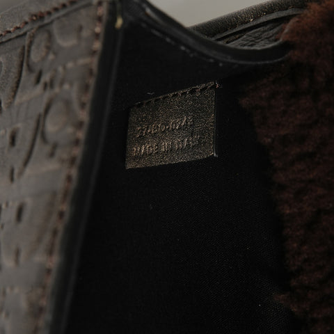 Christian Dior Gallop Oblique Leather Shoulder Bag gray WS28124