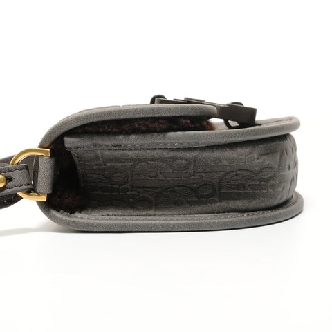 Christian Dior Gallop Oblique Leather Shoulder Bag gray WS28124