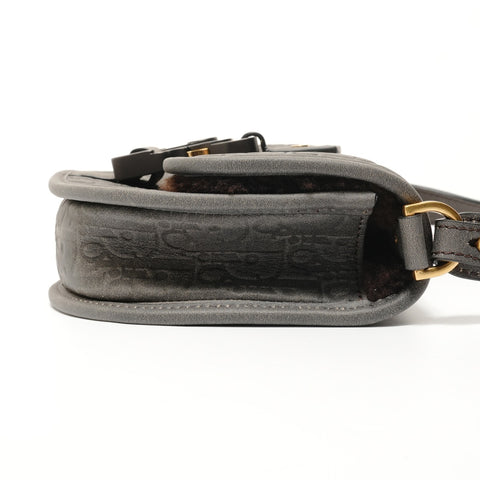 Christian Dior Gallop Oblique Leather Shoulder Bag gray WS28124