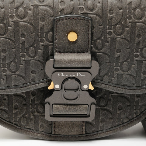 Christian Dior Gallop Oblique Leather Shoulder Bag gray WS28124