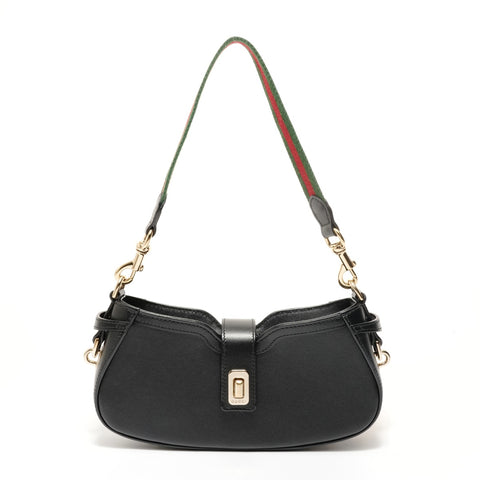 GUCCI Moonside Leather Shoulder Bag black WS28125