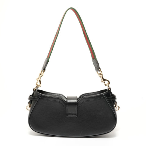 GUCCI Moonside Leather Shoulder Bag black WS28125