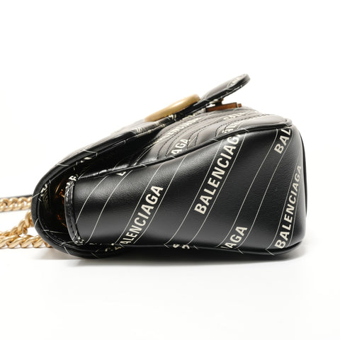 GUCCI Balenciaga The Hacker GG Marmont Chain Shoulder Bag black WS28126