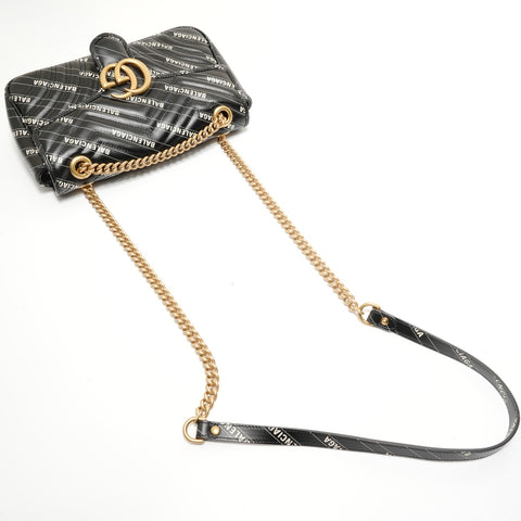 GUCCI Balenciaga The Hacker GG Marmont Chain Shoulder Bag black WS28126