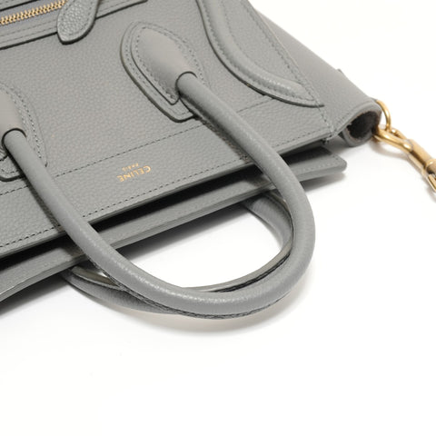 CELINE Luggage Nano Shopper 2WAY Handbag gray WS28127