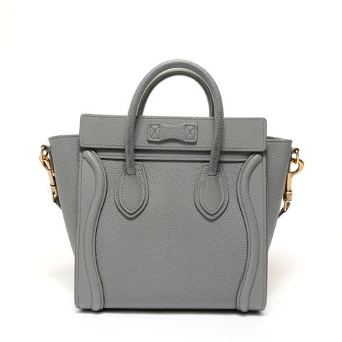 CELINE Luggage Nano Shopper 2WAY Handbag gray WS28127