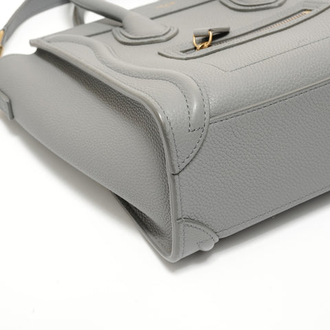 CELINE Luggage Nano Shopper 2WAY Handbag gray WS28127