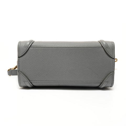 CELINE Luggage Nano Shopper 2WAY Handbag gray WS28127