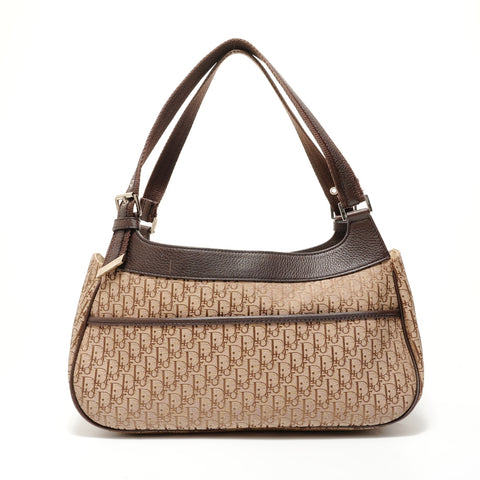 Christian Dior Trotter Canvas Street Chic Shoulder Bag Brown WS28128