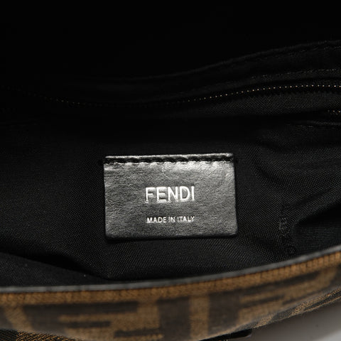 FENDI Mamma Bucket 2-Way Canvas Waist Bag Shoulder Bag beige WS28129