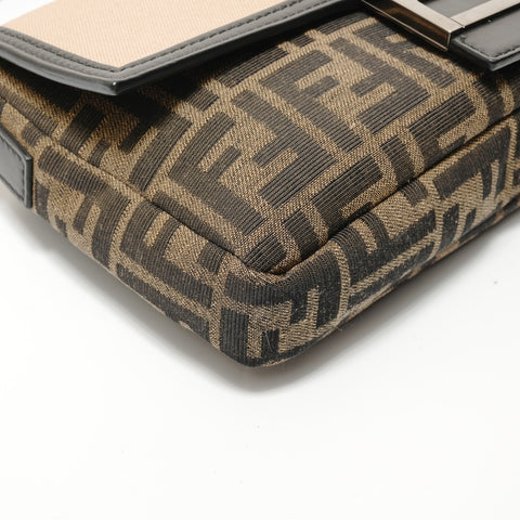 FENDI Mamma Bucket 2-Way Canvas Waist Bag Shoulder Bag beige WS28129