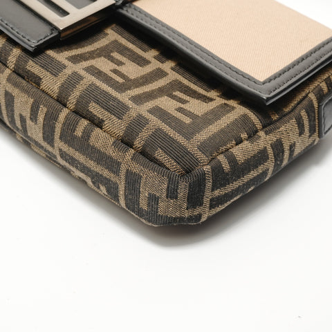 FENDI Mamma Bucket 2-Way Canvas Waist Bag Shoulder Bag beige WS28129