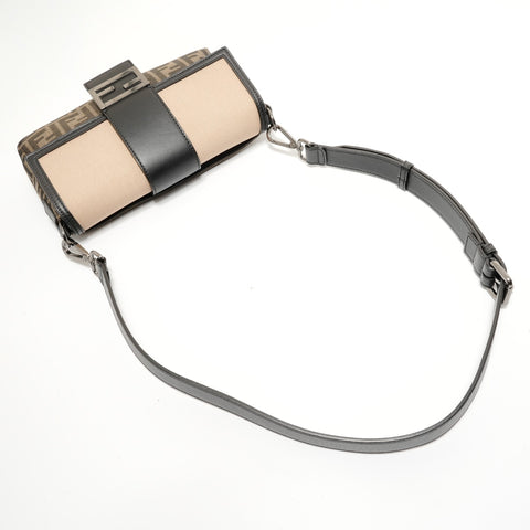 FENDI Mamma Bucket 2-Way Canvas Waist Bag Shoulder Bag beige WS28129