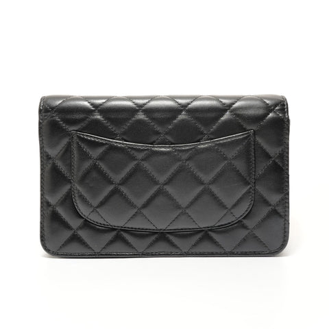 CHANEL Item No. 31: Matelass Lambskin Chain Wallet Shoulder Bag black WS28130