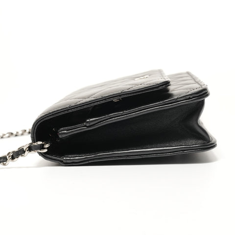 CHANEL Item No. 31: Matelass Lambskin Chain Wallet Shoulder Bag black WS28130