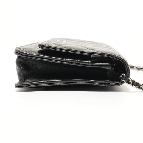 CHANEL Item No. 31: Matelass Lambskin Chain Wallet Shoulder Bag black WS28130