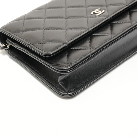 CHANEL Item No. 31: Matelass Lambskin Chain Wallet Shoulder Bag black WS28130