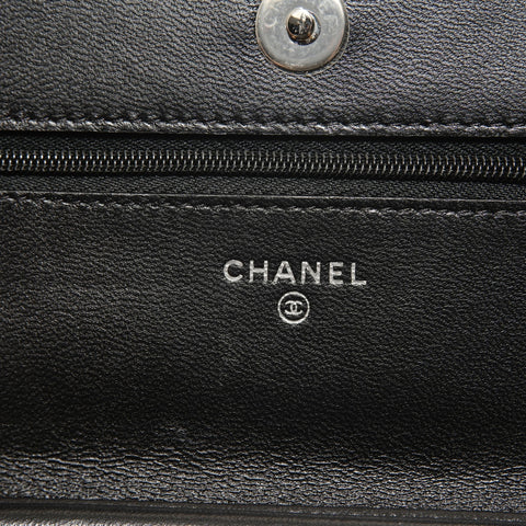 CHANEL Item No. 31: Matelass Lambskin Chain Wallet Shoulder Bag black WS28130
