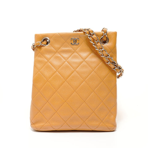 CHANEL No. 5 Matelass Caviar Skin Shoulder Bag Brown WS28132