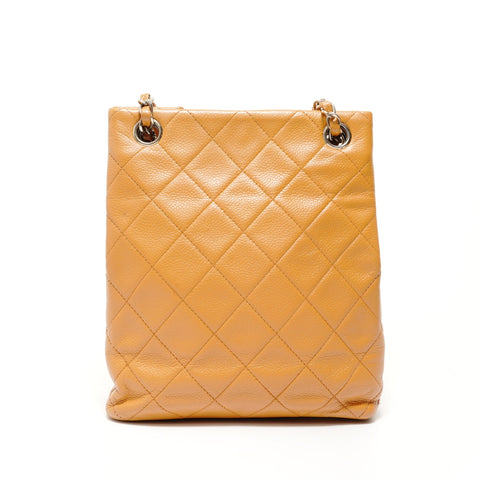 CHANEL No. 5 Matelass Caviar Skin Shoulder Bag Brown WS28132