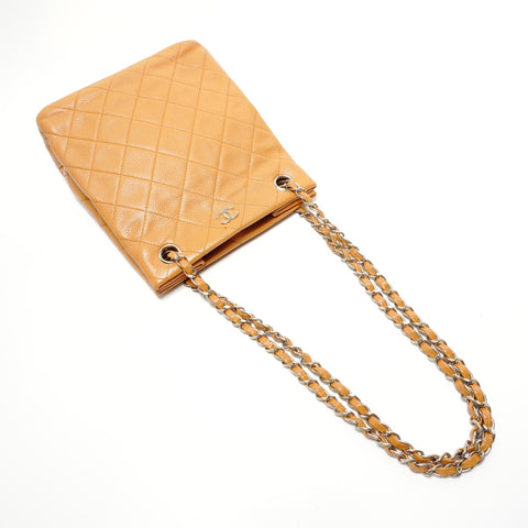 CHANEL No. 5 Matelass Caviar Skin Shoulder Bag Brown WS28132