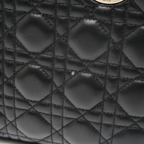 Christian Dior Lady Dior 2-Way Leather Handbag black WS28133
