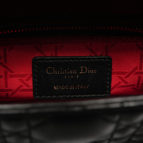 Christian Dior Lady Dior 2-Way Leather Handbag black WS28133