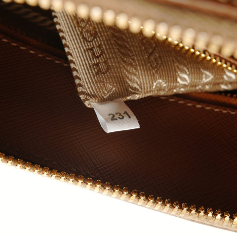 PRADA 2-way Saffiano Leather Handbag Brown WS28134