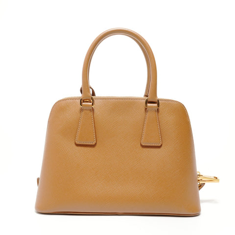 PRADA 2-way Saffiano Leather Handbag Brown WS28134