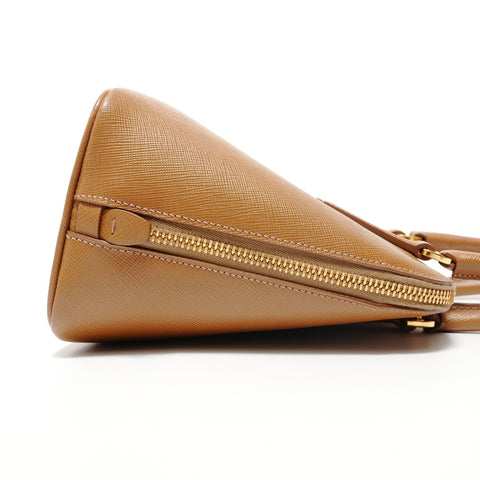 PRADA 2-way Saffiano Leather Handbag Brown WS28134