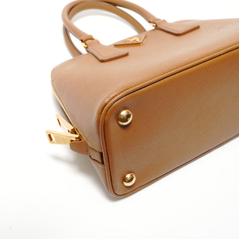 PRADA 2-way Saffiano Leather Handbag Brown WS28134