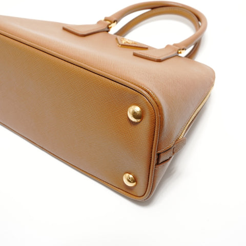 PRADA 2-way Saffiano Leather Handbag Brown WS28134