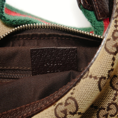 GUCCI Shelly line GG canvas Shoulder Bag Brown WS28136