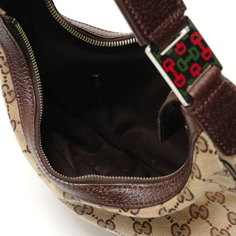 GUCCI Shelly line GG canvas Shoulder Bag Brown WS28136