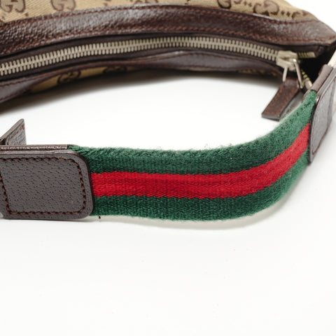 GUCCI Shelly line GG canvas Shoulder Bag Brown WS28136