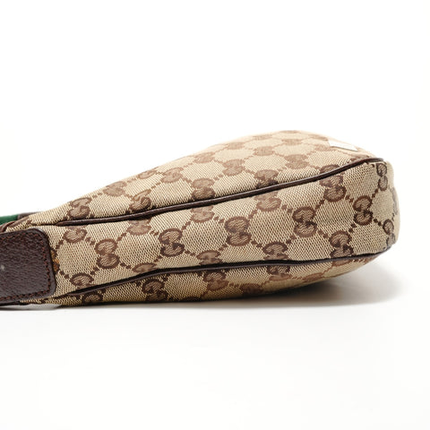 GUCCI Shelly line GG canvas Shoulder Bag Brown WS28136