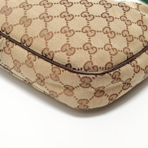 GUCCI Shelly line GG canvas Shoulder Bag Brown WS28136