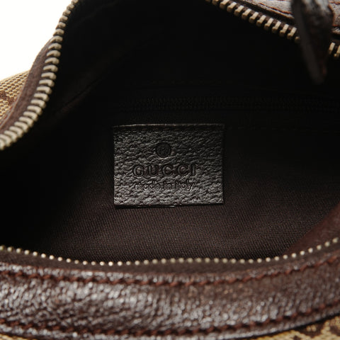 GUCCI Shelly line GG canvas Shoulder Bag Brown WS28136