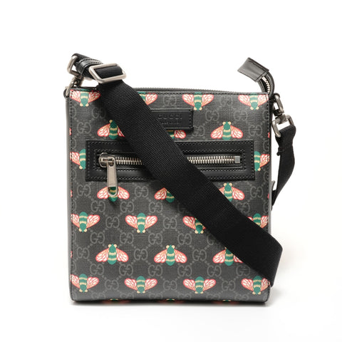 GUCCI Bestiary Bee GG Supreme Shoulder Bag black WS28137