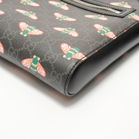GUCCI Bestiary Bee GG Supreme Shoulder Bag black WS28137
