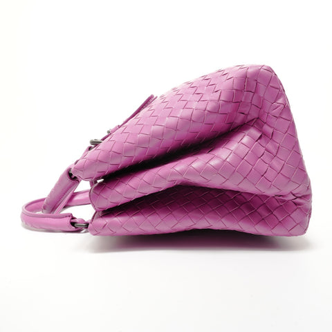 BOTTEGAVENETA INTRECCIATO Roma 2WAY Leather Handbag purple WS28139