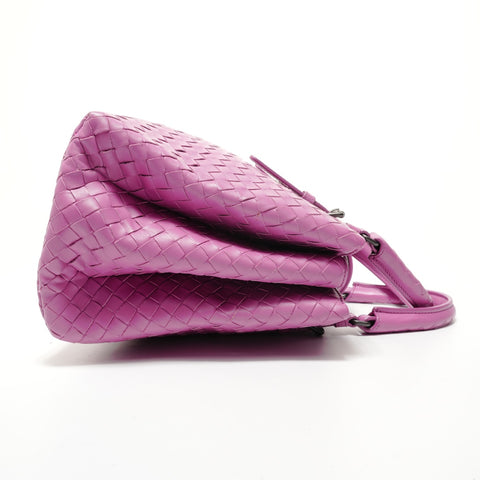 BOTTEGAVENETA INTRECCIATO Roma 2WAY Leather Handbag purple WS28139
