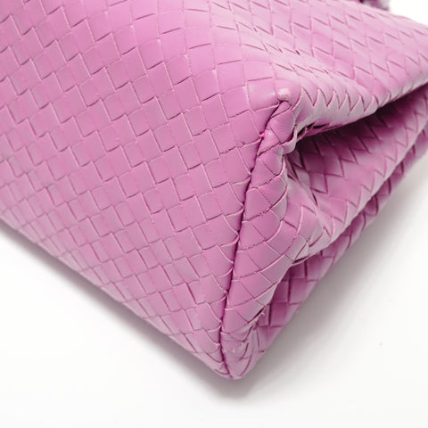 BOTTEGAVENETA INTRECCIATO Roma 2WAY Leather Handbag purple WS28139