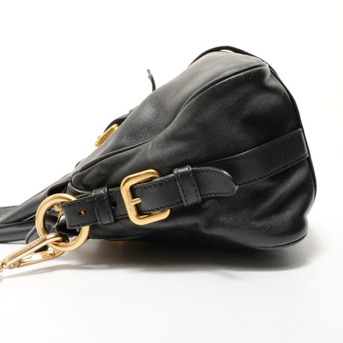 PRADA Leather 2way Handbag black WS28141