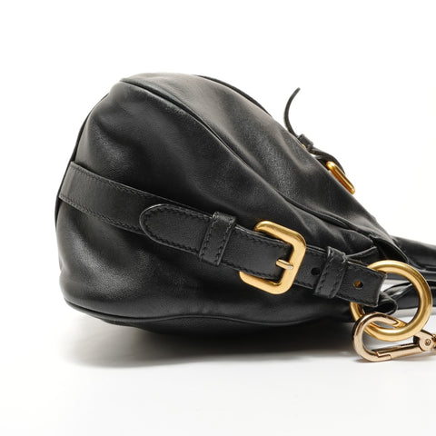 PRADA Leather 2way Handbag black WS28141