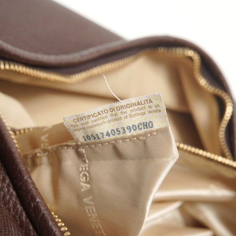 BOTTEGAVENETA Leather Hobo Shoulder Bag Brown WS28142
