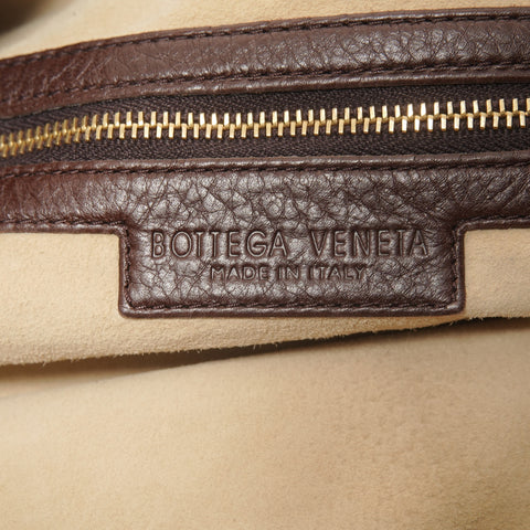 BOTTEGAVENETA Leather Hobo Shoulder Bag Brown WS28142