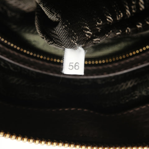 PRADA 2WAY leather Handbag gray WS28143