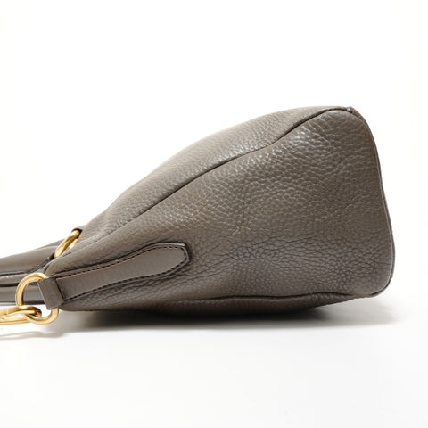 PRADA 2WAY leather Handbag gray WS28143