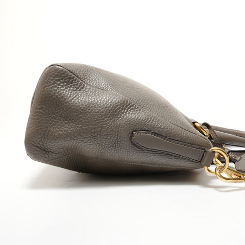 PRADA 2WAY leather Handbag gray WS28143